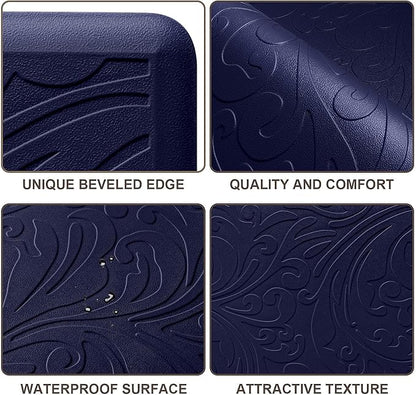 KMAT Kitchen Mat Cushioned Anti-Fatigue Floor Mat Waterproof Non-Slip Standing Mat Ergonomic Comfort Floor Mat Rug for Home,Office,Sink,Laundry,Desk 39"(L) x 20"(W),Blue