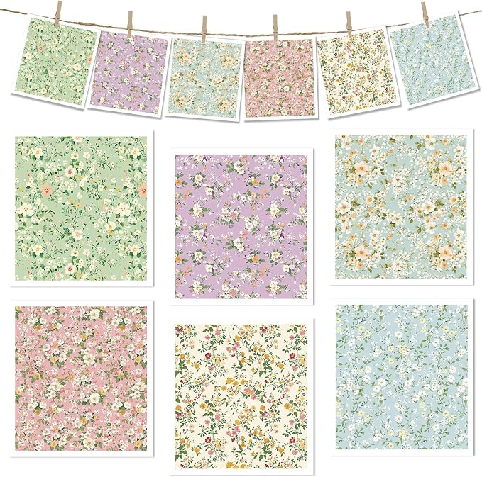 Reusable Swedish Dishcloths for Kitchen, 6 Pack Colorful Floral Dish Cloths Towels, Absorbent Flower Sponge Cleaning Towel Wipes for Kitchen Cooking Home Decoration Housewarming Gifts