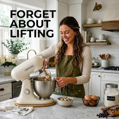 Ibyx Premium Bamboo Mixer Slider for KitchenAid 4.5-5 Qt Tilt-Head Stand Mixer - Food-Grade Appliance Slider Mat for Kitchen Countertop Storage Accessories (Natural)