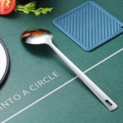 Cooking Spoon, Berglander Stainless Steel Solid Serving, Basting Spoon For Cooking, Kitchen Non-Stick And Heat Resistant, Dishwasher Safe, Easy to Clean