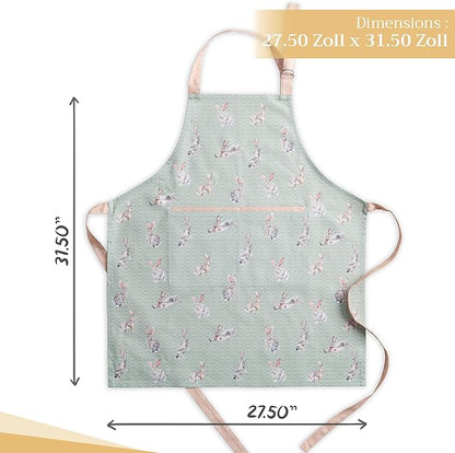 Maison d' Hermine 100% Cotton Apron for women with Pocket Kitchen Chef Apron for Men Cooking Spring Summer
