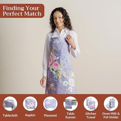 Maison d' Hermine 100% Cotton Apron for women with Pocket Kitchen Chef Apron for Men Cooking Spring Summer