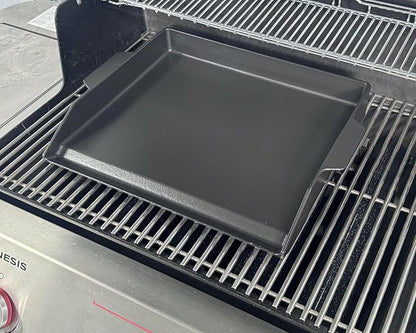 BBQ Future Universal Cast Iron Griddle for Gas Grill with Spatula Set, 23" x 16" Pre-Seasoned Nonstick Griddle Insert Large BBQ Flat Top Plate for All Gas/Electric Grill, Stove Top and more