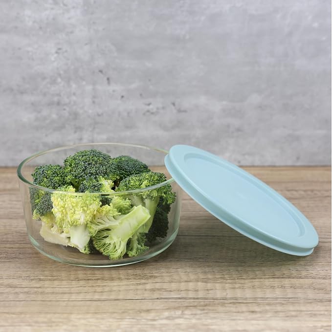 EIKS Glass Storage Container – Airtight Lid – Microwave, Freezer, Dishwasher Safe – Great for Grains, Cereal, Dessert, and Snacks (4 Cup)