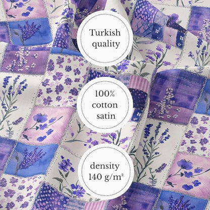 100% Cotton Fabric by the Yard – Turkish Quality Quilting & Sewing Fabric, 1 Yard x 1.69 Yards Wide, Patchwork Cotton for Crafts