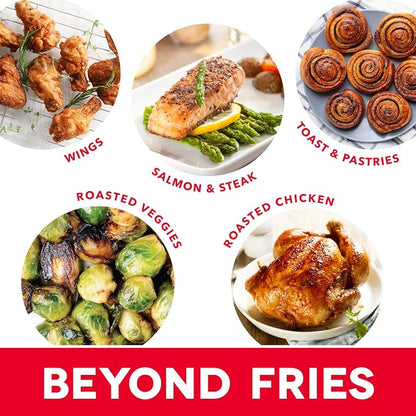 Dash 6QT Infrared Digital Air Fryer - Safe Ceramic Nonstick, Basket Style, Viewing Window, Custom Presets & Auto Shake Reminder - Dishwasher Safe Parts, 6 Quart Family-Size Air Fryer