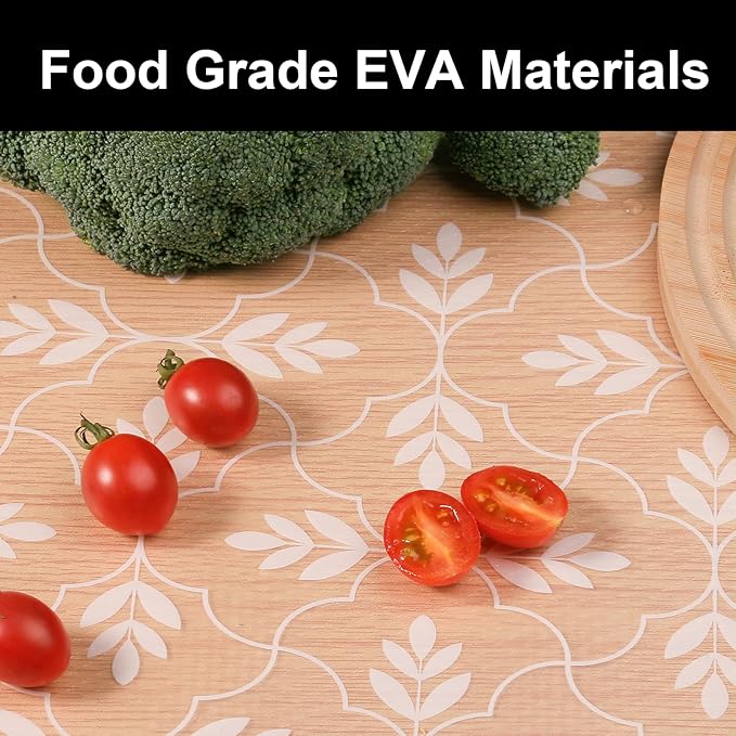 Cooyes Shelf Liners for Kitchen Cabinets, Waterproof and Oil-Proof Kitchen Cupboard Liner, Refrigerator Liners and Plastic Drawer Mats EVA Non Adhesive Shelves