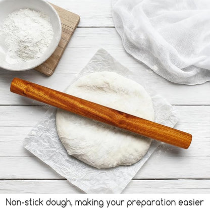 Rolling Pins for Baking,11.8 inches Dough Roller Pizza,Ebony Wood 1 PCS for Making Pizza,Pie,cookies.