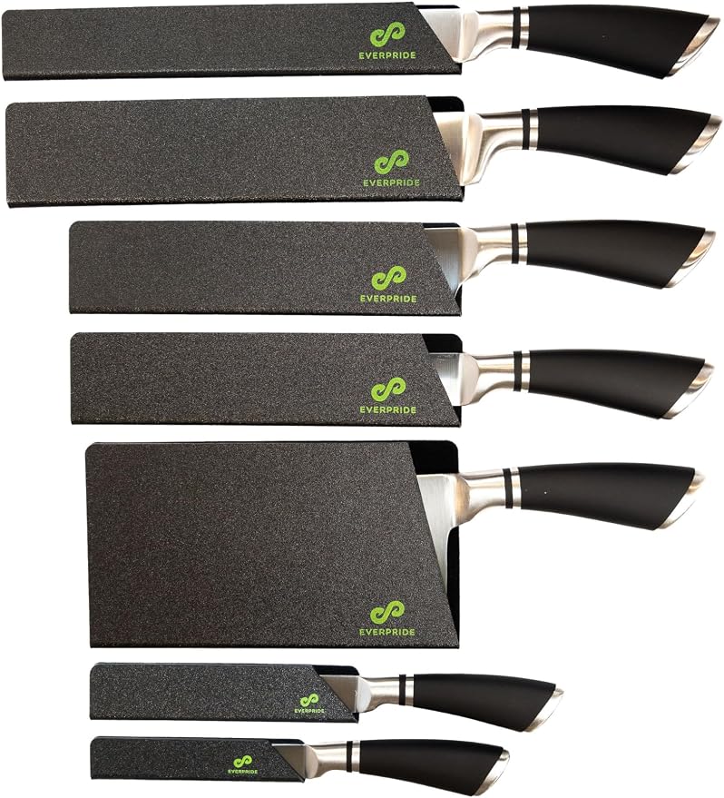EVERPRIDE 7-Piece Knife Guard Set, Universal Blade Cover Knife Sheaths for Chef and Kitchen Knives Durable Knife Edge Guards Include Multiple Sizes to Protect Your Full Set of Knives