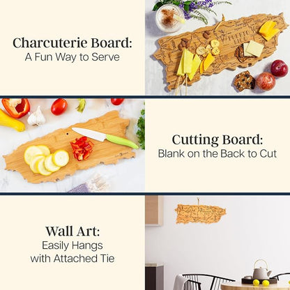 Totally Bamboo Destination Puerto Rico Cutting Board, Shaped Charcuterie Board