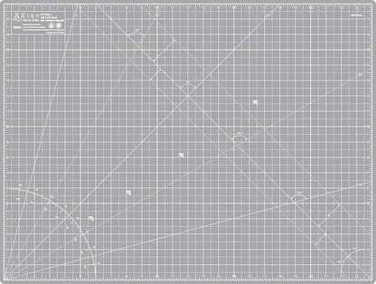 Elan Cutting Mat A2 Gray, Self Healing Cutting Mat 18x24 Inch, 5-Ply Craft Board Gray, Hobby Board for Crafts 18x24 Inch