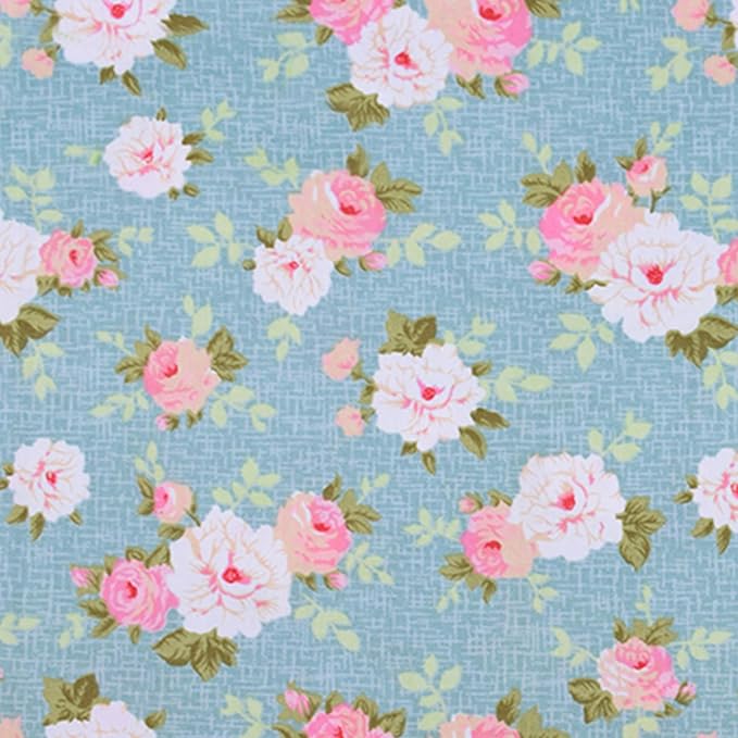 Nodsaw 14-Piece Vintage Floral Fat Quarters Fabric Bundles - 18" x 22" Pre-Cut 100% Cotton Quilting Fabric - Retro Floral Prints Material for Sewing, Quilting, and DIY Crafts