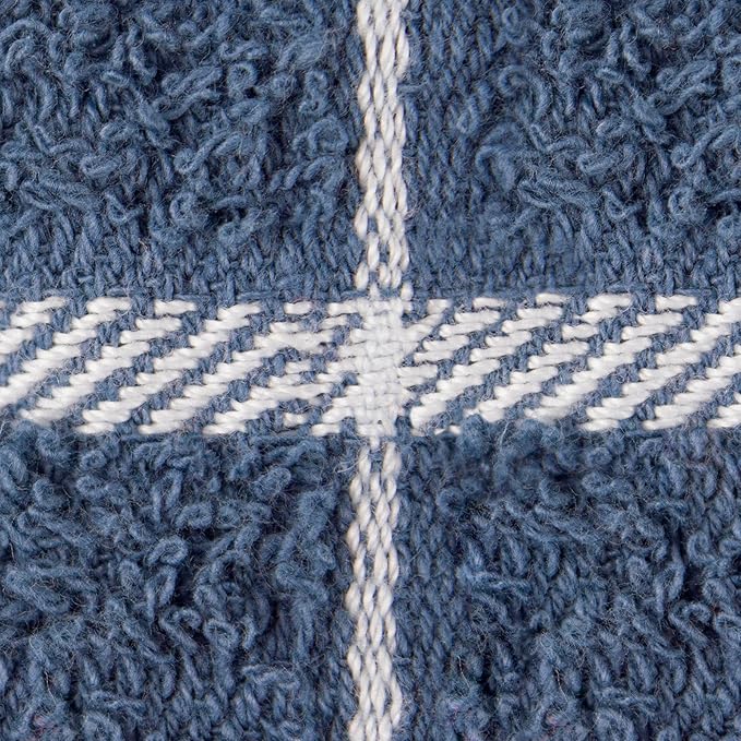 Ritz Premium 100% Cotton Terry Check Kitchen Dish Cloths - Highly Absorbent, Super Soft, Long-Lasting, 12"x12", 6-Pack, Federal Blue