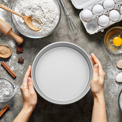 Last Confection 6" x 2" Round Cake Pan, Anodized Aluminum Cake Pan Baking Tin Mold, Professional Bakeware