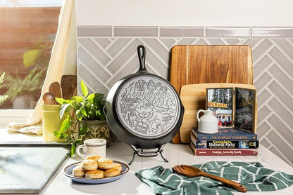 Lodge 12 Inch Cast Iron Skillet – Pre-Seasoned Frying Pan with Teardrop Handle – Oven, Stovetop, Grill & Campfire Use – Made in USA – Non-Toxic, Even-Heating Cookware – Washington, D.C.
