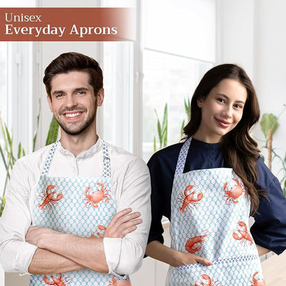 Maison d' Hermine 100% Cotton Apron for women with Pocket Kitchen Chef Apron for Men Cooking Spring Summer