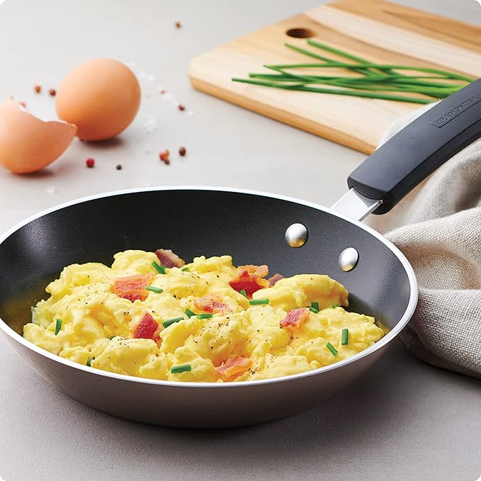 Tramontina Sicilia 8-Inch Small Non Stick Frying Pan, Aluminum Skillet with Nonstick Coating (Hazelnut)