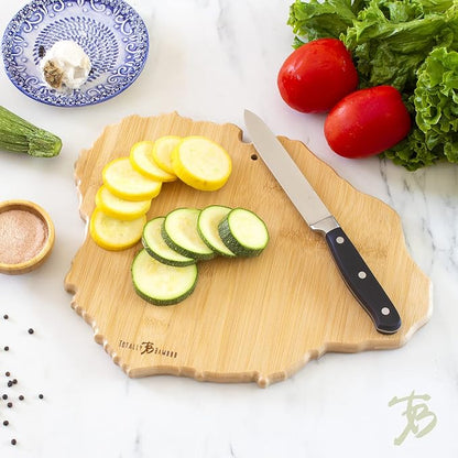 Totally Bamboo Destination Kauai Serving and Cutting Board, Includes Hang Tie for Wall Display
