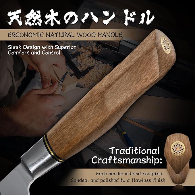 Purple Dragon Knife Set, 3Pcs Kitchen Knives Set, German VG10 Steel Japanese Chef Knives 7.8 Inch Santoku Knife 7 Inch Utility Knife 5.1 In, Razor-Sharp Knives Christmas Gift for Men and Women