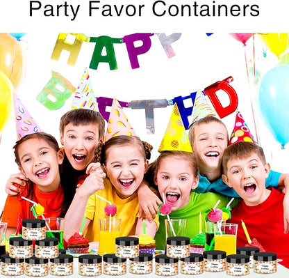 PeacePeo Plastic Jars with Lids, 4 OZ Slime Containers 72 Pcs Empty Clear Plastic Jars Refillable Plastic Cosmetic Containers with Screw On Lids for Kitchen Use Lotions & Beauty Products