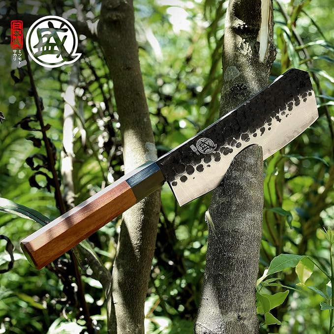 MITSUMOTO SAKARI 7-Inch Japanese Boning Knife, 9Cr18MoV Steel | Narrow pointed blade for deboning and trimming, 3-layer 9Cr18MoV steel, rosewood handle, sandalwood box