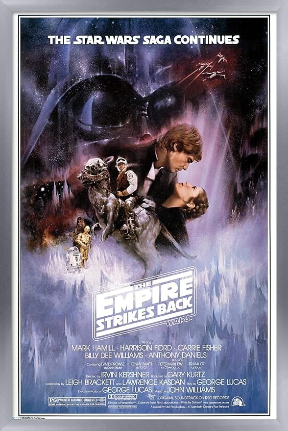 24X36 Star Wars: Saga - The Saga Continues Wall Poster, 36L" x 24W", Silver Framed Version