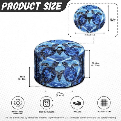 Ocean Turtles Slow Cooker Dust Cover with Pocket 6-8 qt Crock for Pot Keep Small Kitchen Appliance Clean Kitchen Home Accessories Ornate Patterns Decor Cover