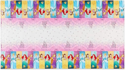 Unique Disney Princess Party Supplies Bundle Pack Includes 2 Plastic Table Covers