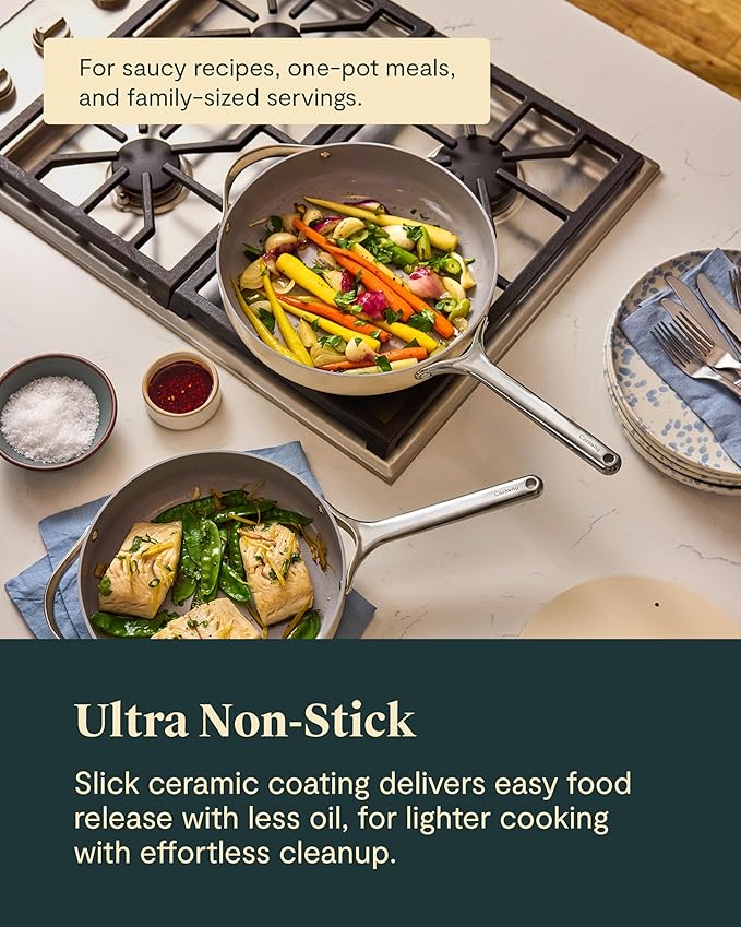Caraway 10in (3qt) Saute Pan + 12in (4.5qt) Saute Pan Duo Perracotta