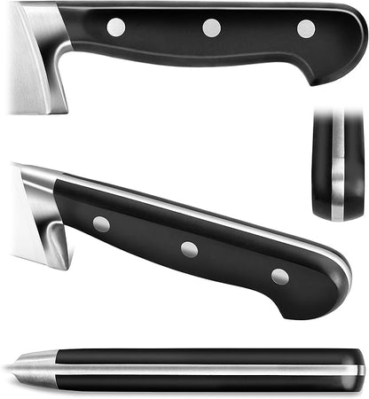 Cangshan TV2 Series 1022735 Swedish 14C28N Steel Forged 8-Inch Chef Knife and Wood Sheath Set