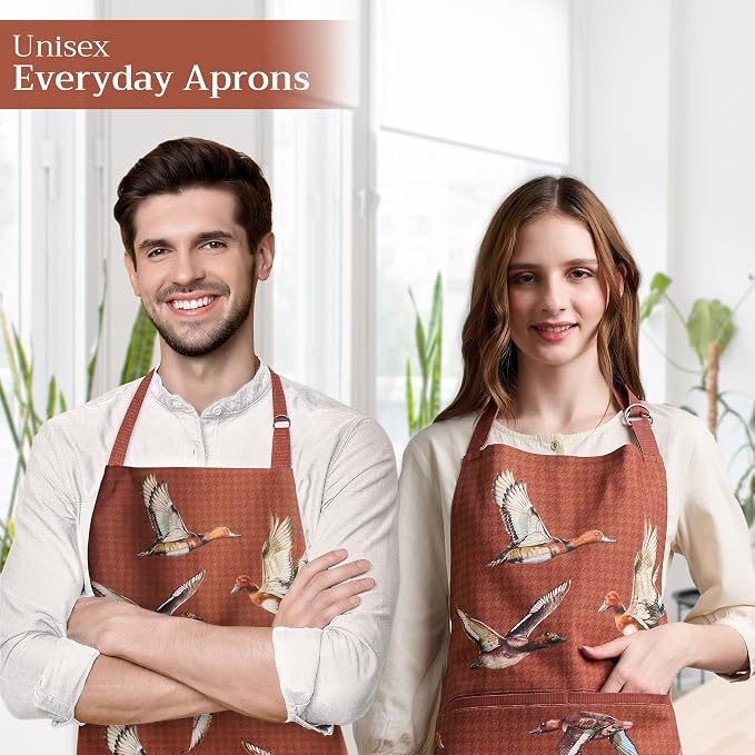 Maison d' Hermine 100% Cotton Apron for women with Pocket Kitchen Chef Apron for Men Cooking Spring Summer