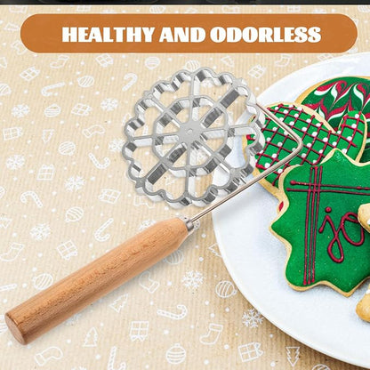 Lurrose Funnel Cake Maker: Rosette Iron - Pizzelle Iron Star Waffle Moulds