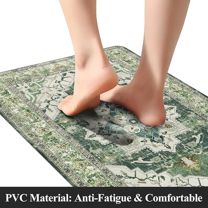 Cushioned Kitchen Rug Sets 3 Piece Anti Fatigue Mats for Floor Non Slip Waterproof Comfort Standing Mat Runner for Home Office, Sink, Laundry