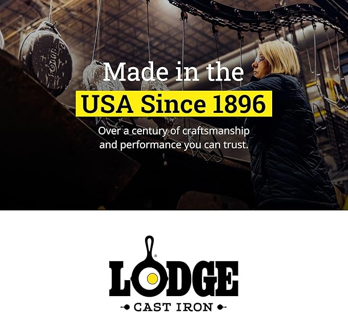 Lodge Seasoned Cast Iron Skillet 12 Inches - PFAS-Free, Non-Toxic Cookware - Use with an Oven, Stove, Grill, or Campfire - Naturally Non-Stick & Oven Safe