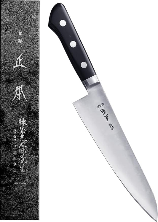 MASAMOTO VG Japanese Chef Knife 8.3" (210mm) Gyuto Professional Chef's Knife, Ultra Sharp Japanese Stainless Steel Blade, Duracon Handle, Made in JAPAN