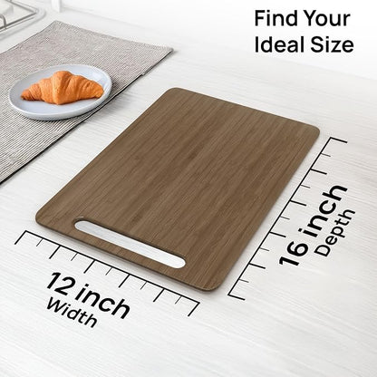 Ibyx Elegant Appliance Slider - Sliding Tray for Coffee Maker & Heavy Kitchen Appliances, Easy Slide, Made of Premium Bamboo, Space-Saving Kitchen Organizer, 40 lb Capacity, Brown - 12 x 16 Inch