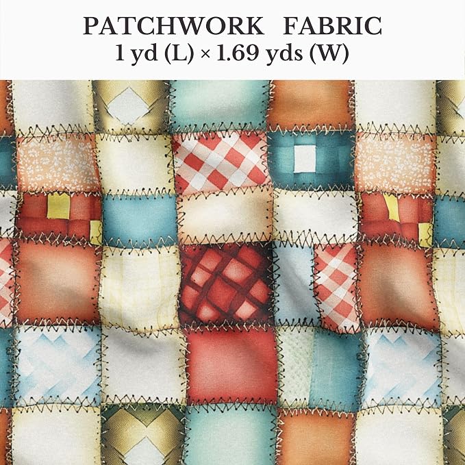 100% Cotton Fabric by the Yard – Turkish Quality Quilting & Sewing Fabric, 1 Yard x 1.69 Yards Wide, Patchwork Cotton for Crafts