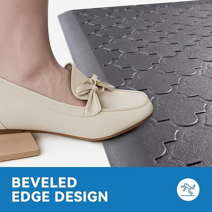 Kitchen Mat Cushioned Anti Fatigue for Floor, Non-Slip Waterproof Comfort Rug for Kitchen Sink, Standing Desk & Laundry, 20"x30", Grey