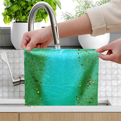 Luiruey Microfiber Cleaning Cloth Rags in A Box (20 Count) - 7.9" x 7.9" Reusable for Cars - Edgeless Terry Towels, Small Microfiber for Home, Kitchen (Blue)