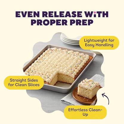 Wilton 11 x 15 Inch Aluminum Baking Sheet Pan, 2-Inch Deep Cake Pan, Even Heating, Rust-Resistant, Professional Quality, Packaging May Vary