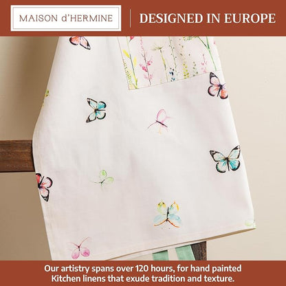 Maison d' Hermine 100% Cotton Apron for women with Pocket Kitchen Chef Apron for Men Cooking Spring Summer