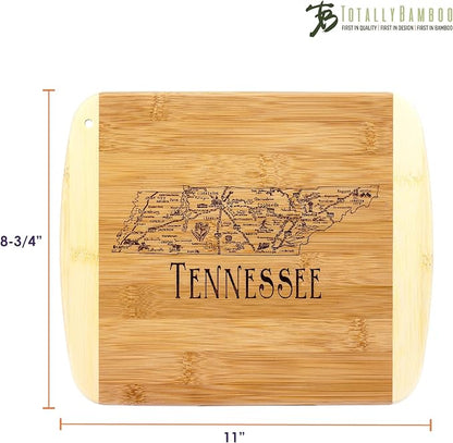 Totally Bamboo A Slice of Life Tennessee State Serving and Cutting Board, 11" x 8.75"