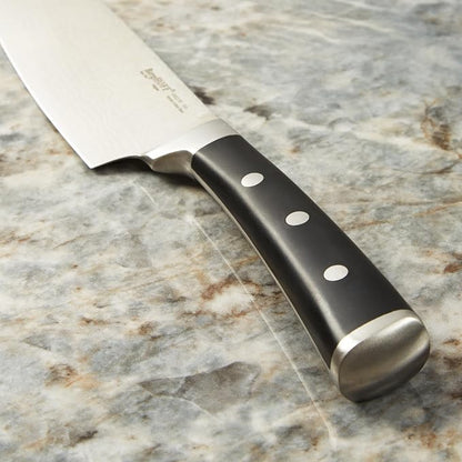 Berghoff Antigua 5Pc Knives With Case German Steel Etched Blade Ergonomically Designed Triple-riveted Handle Sharp & Well Balanced Satin Finish