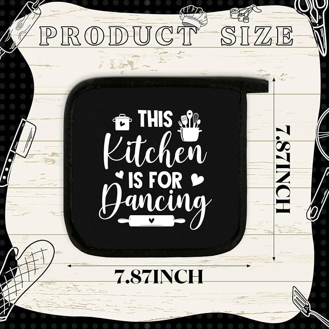 Bencailor 12 Pcs Pot Holders with Pocket Kitchen Hot Potholders Hot Pad Oven Mitts Cookie Bag Oven Gloves for Kitchen Gift Baking Cooking(Black and White,Kitchenware)