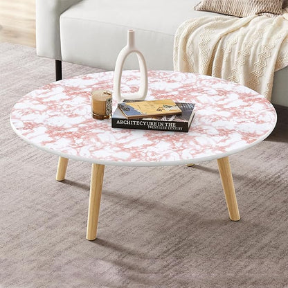 practicalWs White/Pink Marble Contact Paper Granite Peel and Stick Countertops Self-Adhesive Wallpaper Cabinets Drawer Shelf Wall Crafts Wall Paper Decorations 17.7 in x 196.8 in