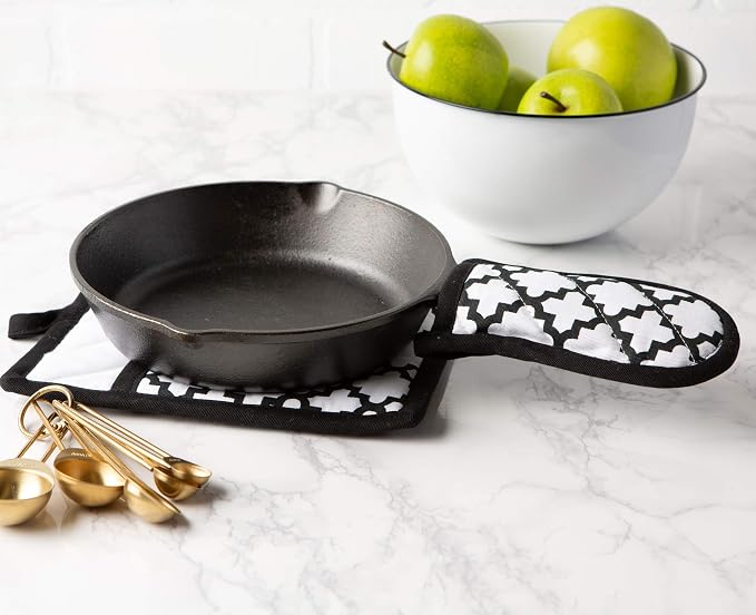 DII Lattice Basics Collection Kitchen Essentials, Pan Handle Set, White, 3, Piece