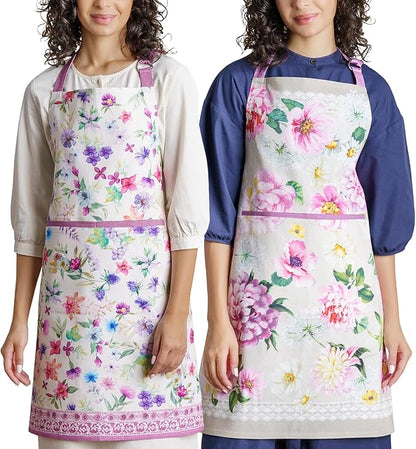 Maison d' Hermine 100% Cotton Apron for women with Pocket Kitchen Chef Apron for Men Cooking Spring Summer
