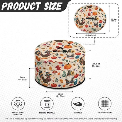 Gnomes Turkeys Slow Cooker Dust Cover 6-8 qt Crock for Pot Keep Small Kitchen Appliance Clean Kitchen Home Accessories Thanksgiving Decor Cover