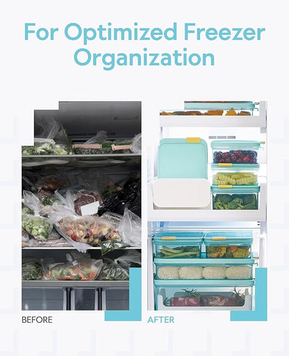 LocknLock Freezer Fit Plastic Freezer Containers | Airtight Stackable Food Storage for Meal Prep | Microwave & Dishwasher Safe | BPA Free Freezer Container with Lid, 1.65L