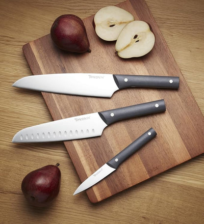 Hampton Forge 896229 Tomodachi Natural Harvest Slate 15 Piece Cutlery Block Set